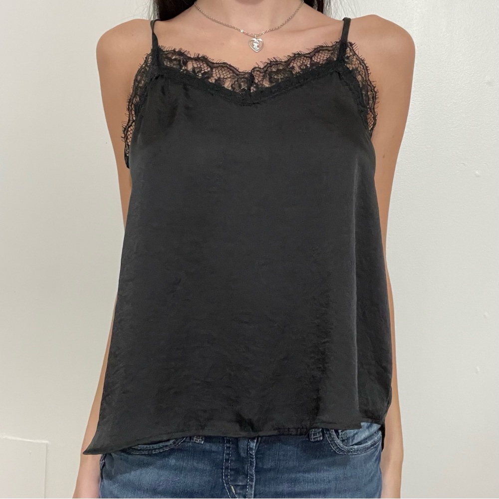 Wild Fable Black Lace Cami Top